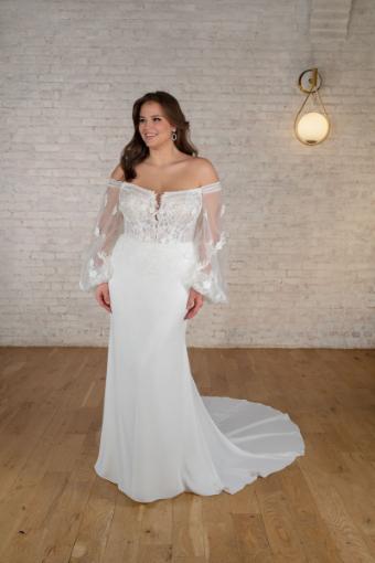 Stella York Style #7675-SY #2 default (PI-PL) Pure Ivory Gown w Porcelain Tulle Plunge thumbnail