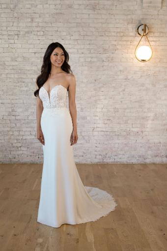 Stella York Style #7597-SY #0 default (PI-PL) Pure Ivory Gown w Porcelain Tulle Plunge thumbnail