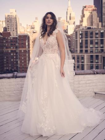 Maggie Sottero Style #Bernadette-MS-SP23 #0 default Ivory over Soft Blush (gown with Natural Illusion) thumbnail
