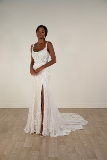Stella York Style #7941-SY #0 default (IVBC-PL) IVORY LACE OVER BISCOTTI GOWN W PORCELAIN TULLE ILLUSION thumbnail