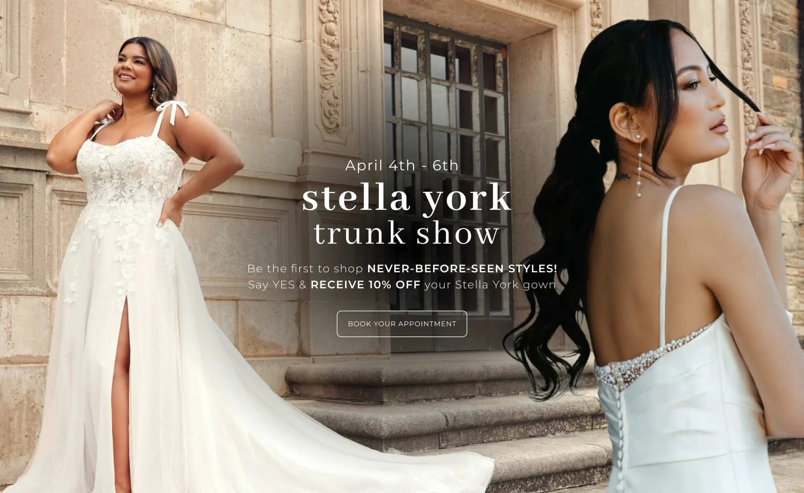 Stella York Trunk Show Desktop Banner